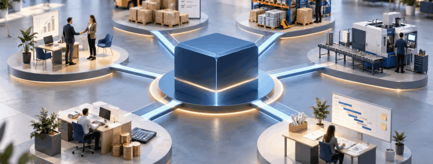 ERP pour PME centralisant les processus métiers de l’entreprise